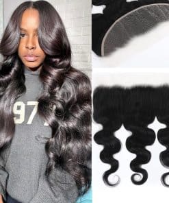 Frontal de Encaje HD Transparente 13x4 Onda del Cuerpo de