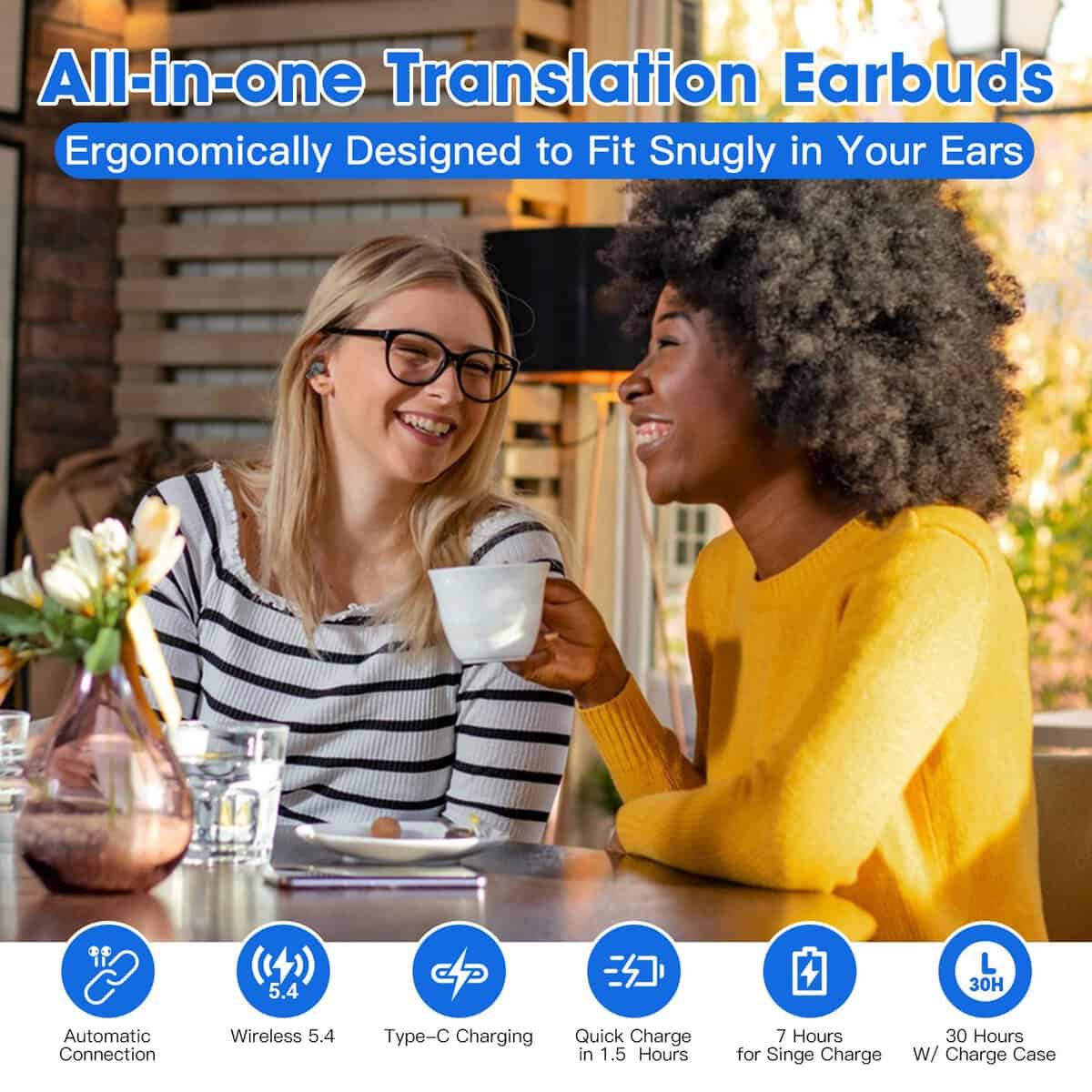 Yukee Auriculares de Traducción AI en Tiempo -Negro - Imagen 8