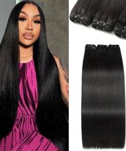 Paquetes de Cabello Humano 10 12 14 Pulgadas Extensiones de