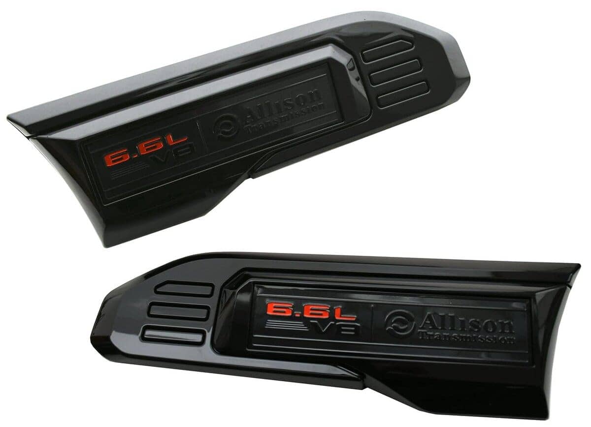 Pareja de Emblemas 3D de Transmisión Allison 6.6L V8 para
