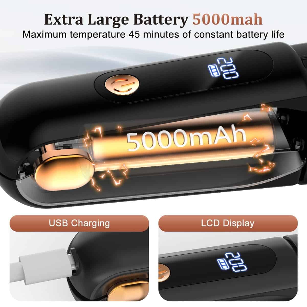 Cepillo alisador inalámbrico 3 en 1, Cepillo alisador - Imagen 5