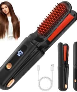 Cepillo alisador inalámbrico 3 en 1, Cepillo alisador