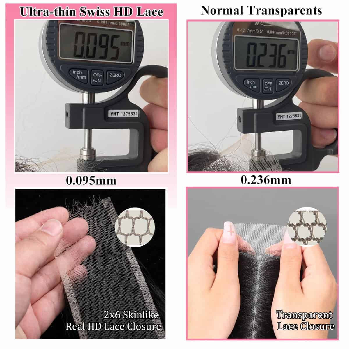 Cierre de Encaje Real HD 2x6 Skinlike Recto Cierre de - Imagen 6