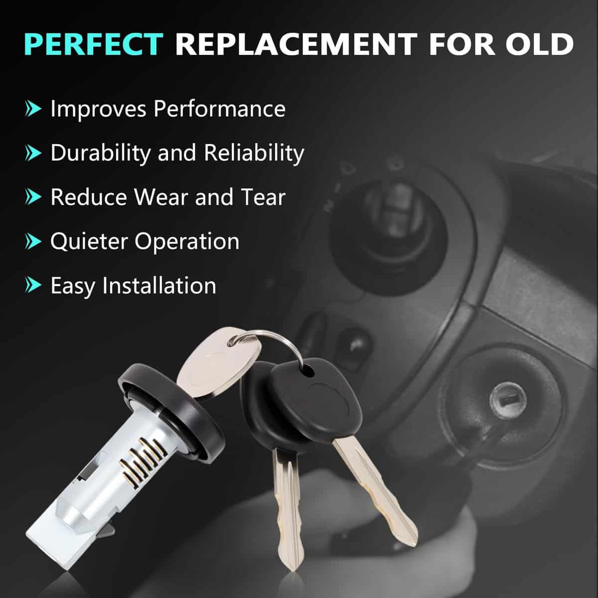 Conjunto de cerradura de encendido con cilindro y llaves - Imagen 7