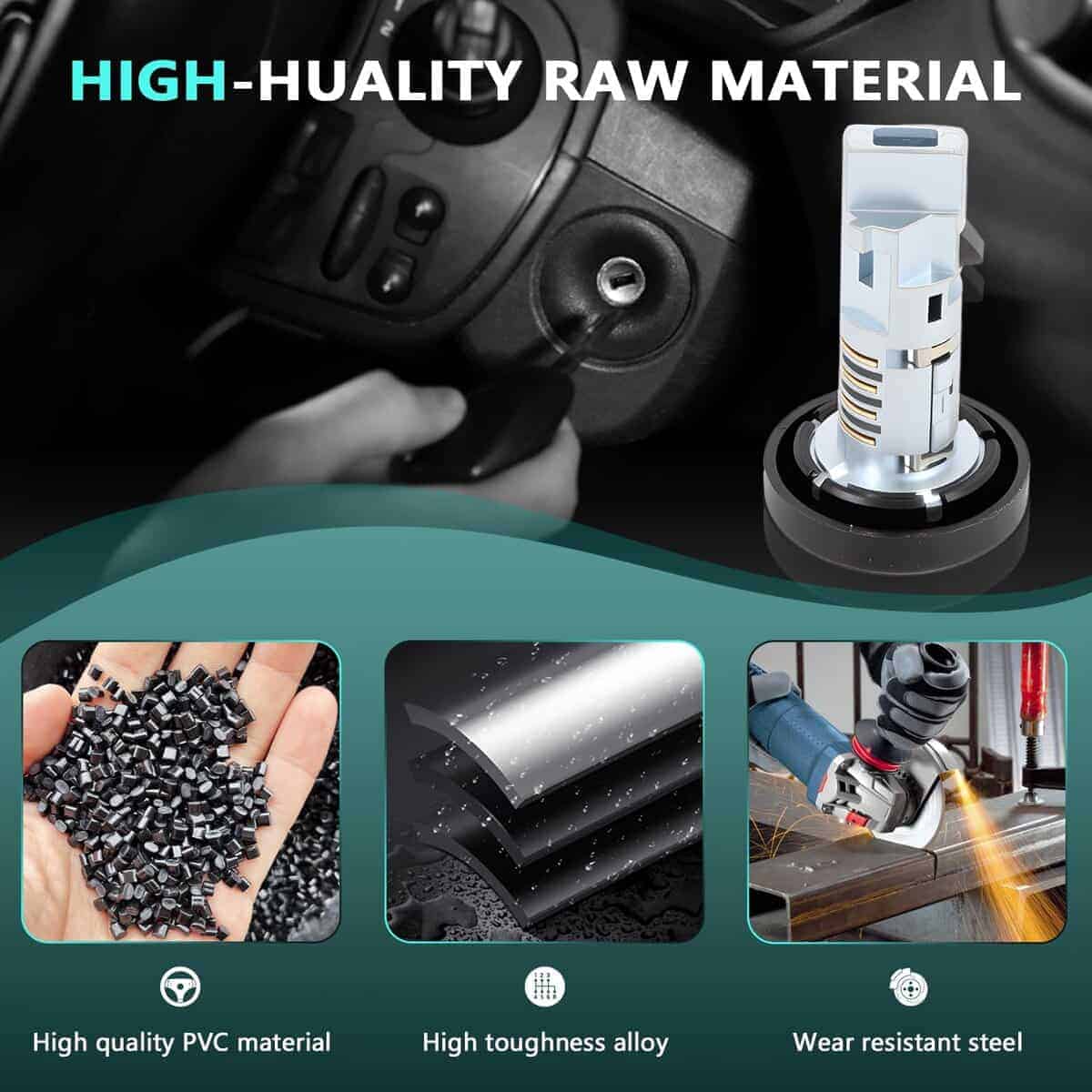 Conjunto de cerradura de encendido con cilindro y llaves - Imagen 8