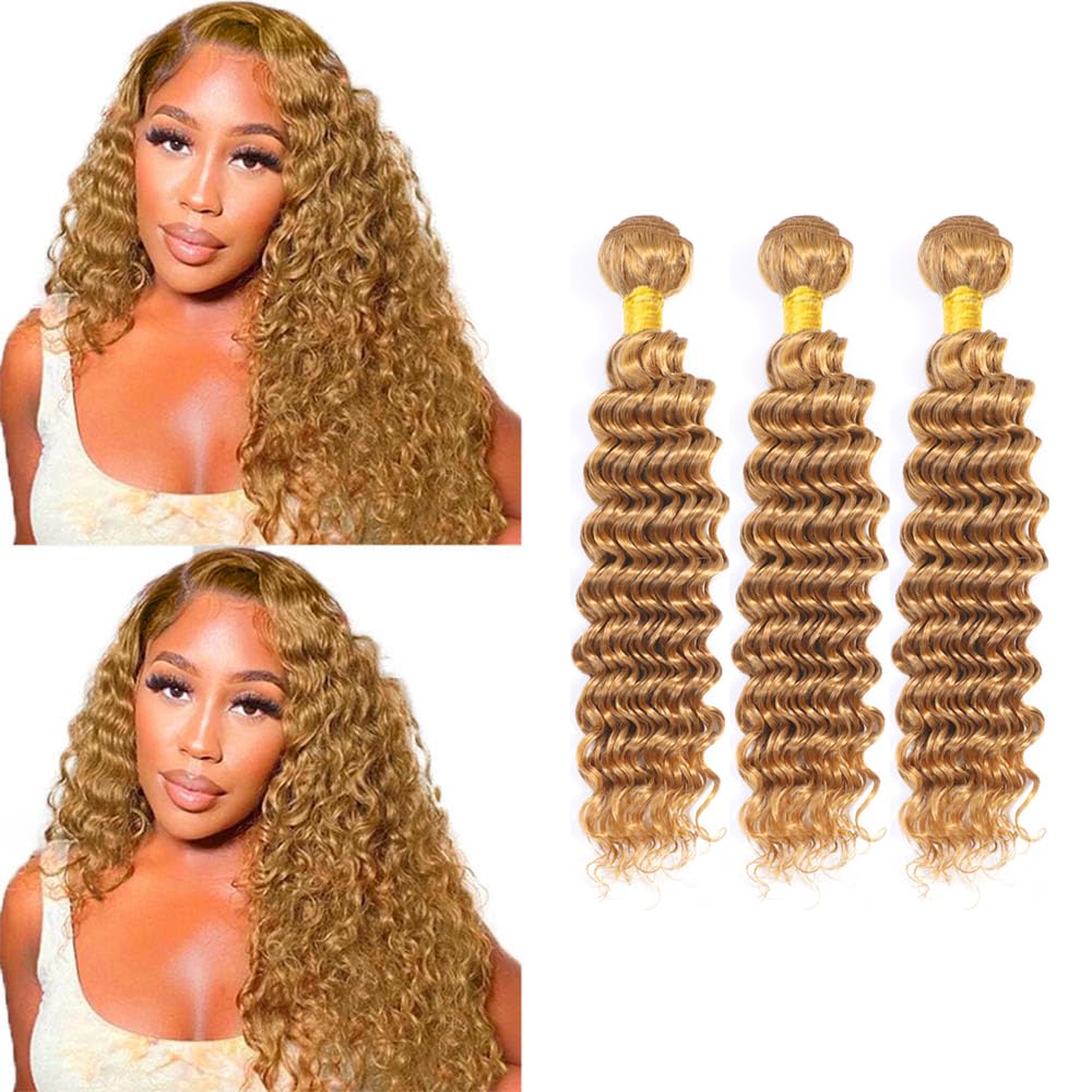 #27 Mechones de Cabello Humano Ondulado Profundo 22 22 22