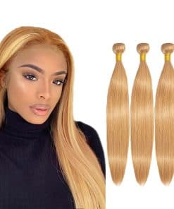 Paquetes Rubios de Cabello Humano – Paquetes Rectos de 20