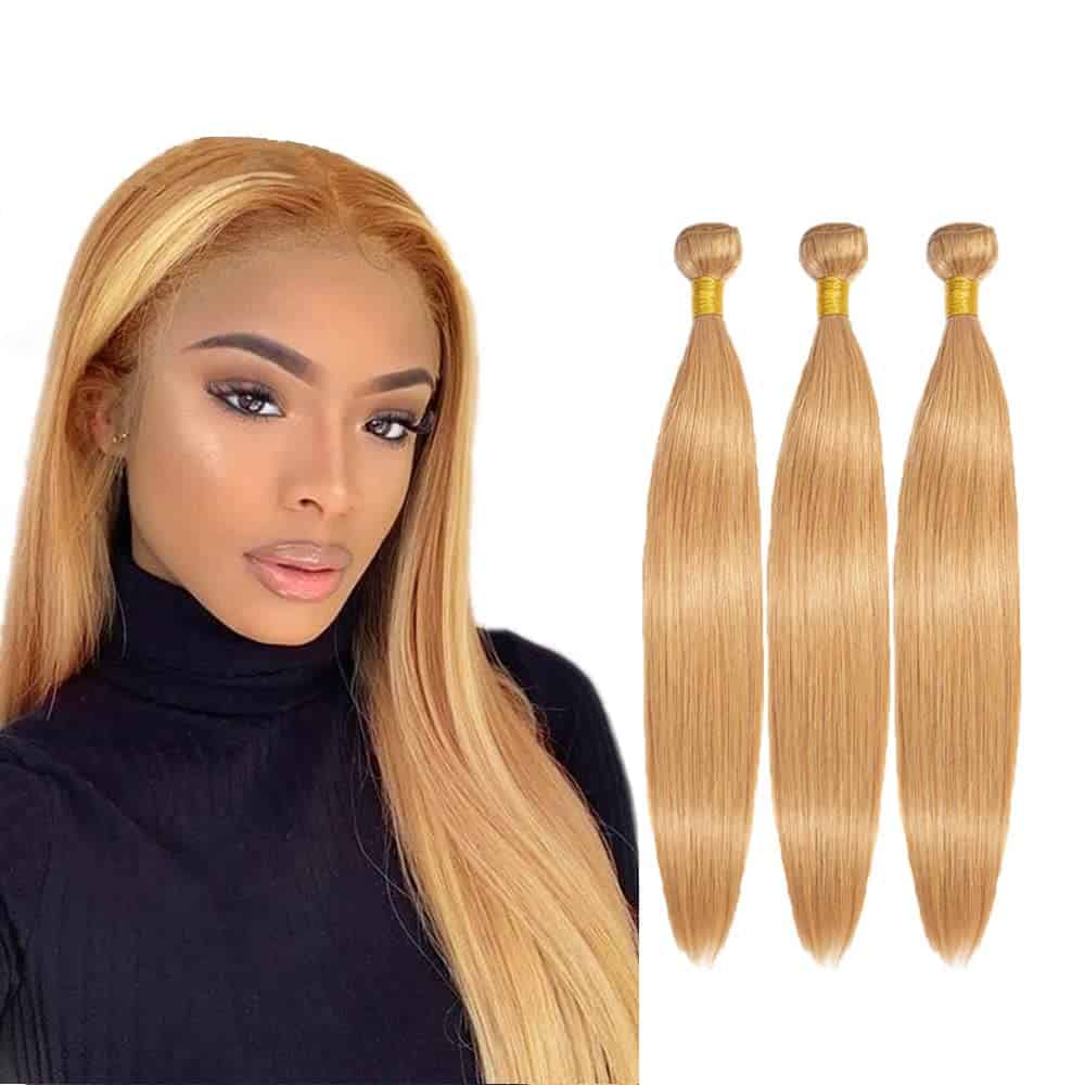 Paquetes Rubios de Cabello Humano – Paquetes Rectos de 20