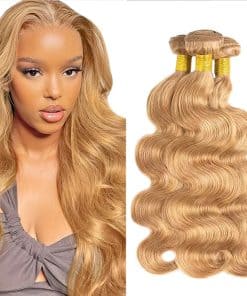 #27 Honey Blonde Bundles Cuerpo Onda Extensiones de Cabello