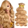 #27 Mechones de Cabello Humano Ondulado en Cuerpo 22 22 22