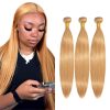 #27 Paquetes de Extensiones de Cabello Humano Rubio Miel 20