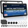 Porta Placas para Auto Negro Mate Metal | 2 Pack |