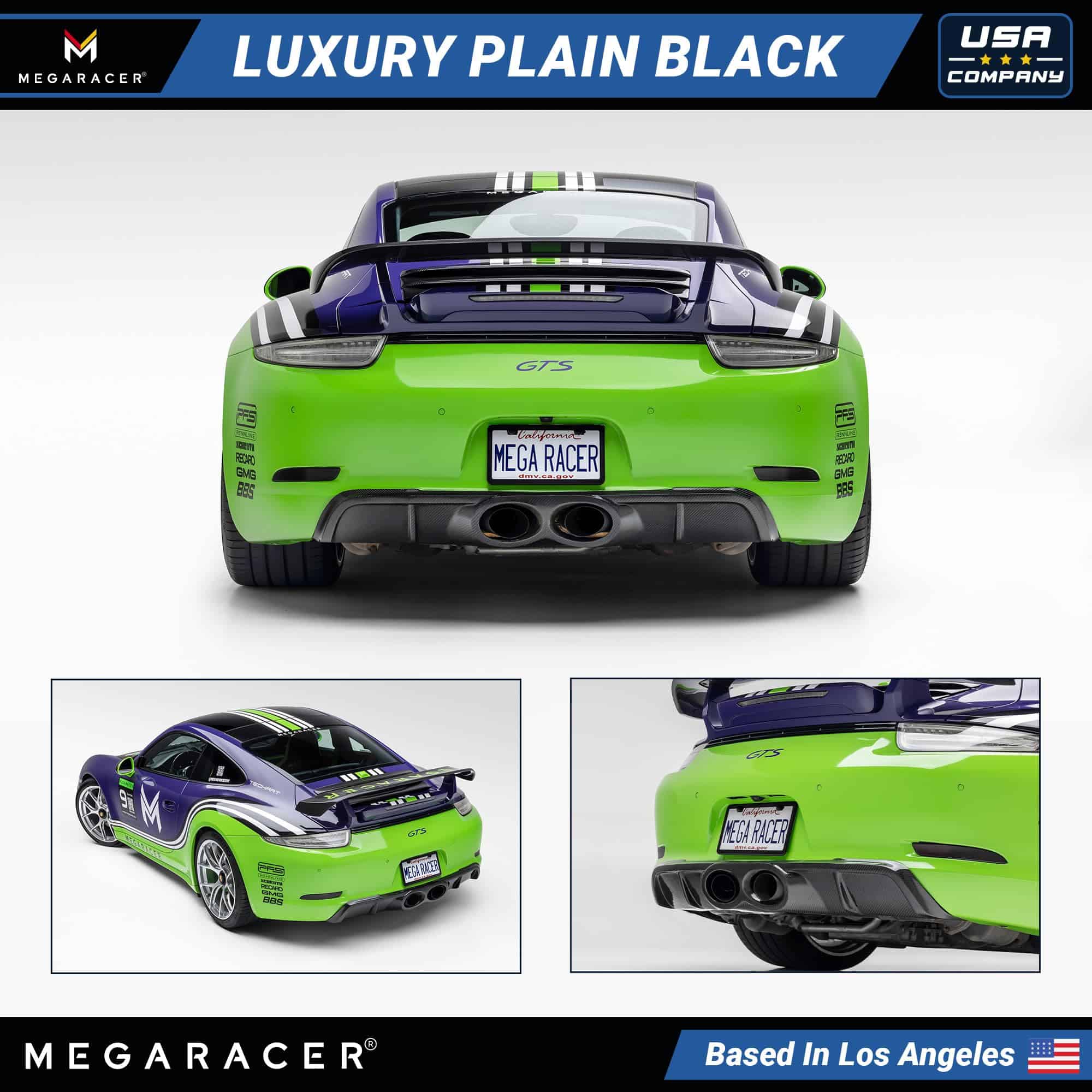 Porta Placas para Auto Negro Mate Metal | 2 Pack | - Imagen 5