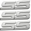 3pcs Emblema de Puerta Delantera SS 3D Insignia Placas de