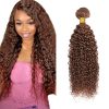#30 Brown Bundles Pelo Humano Ondas de Agua 28 Pulgadas 1