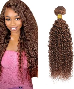 #30 Brown Bundles Pelo Humano Ondas de Agua 28 Pulgadas 1