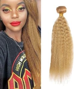 #27 Paquetes de Cabello Humano Yaki Straight Rubia Miel 28