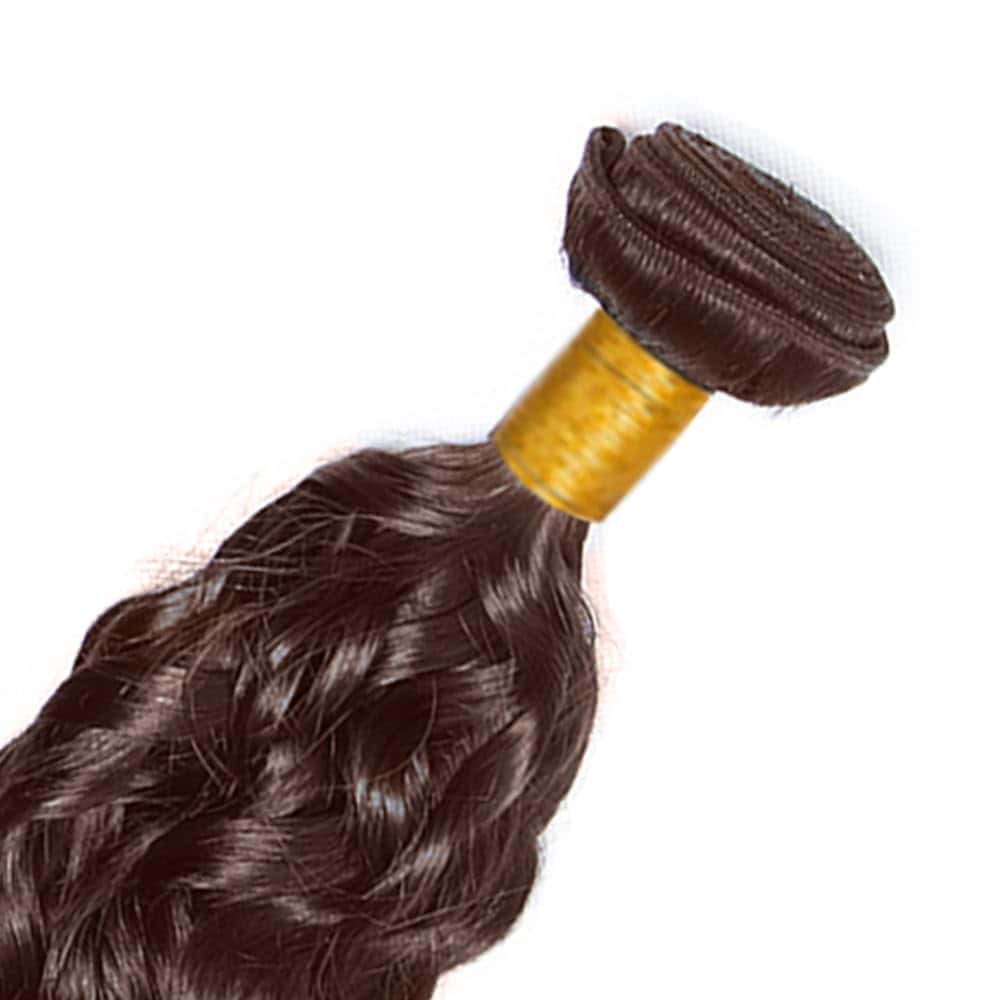 #4 Brown Bundles de Cabello Humano ondulado en agua 26 - Imagen 5