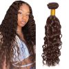 #4 Brown Bundles de Cabello Humano ondulado en agua 26