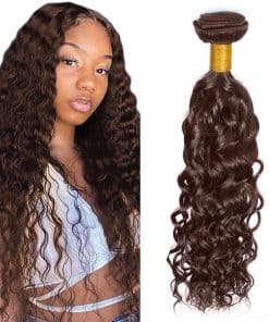 #4 Brown Bundles de Cabello Humano ondulado en agua 26