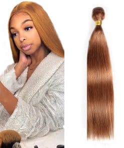 #30 Marrón Mechones de Cabello Humano Rectos Paquetes de 28