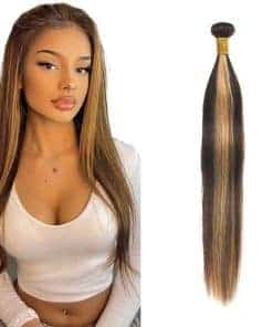 Rizos Rubios Destacados P4/27 Paquetes de Cabello Humano