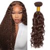 #4 Brown Bundles Cabello Humano Ondas de Agua 28 Pulgadas 1