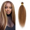 Mechones Rubios Destacados P4/27 de Cabello Humano Liso