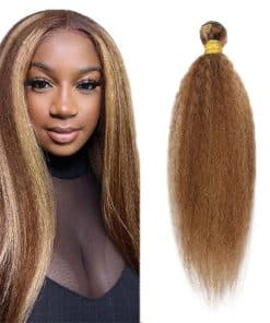 Mechones Rubios Destacados P4/27 de Cabello Humano Liso