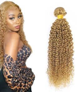 #27 Mechones de Cabello Humano Ondas de Agua Rubia Miel 30