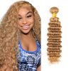 #27 Honey Blonde Bundles Pelo Humano Ondas Profundas 30
