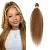 Mechones Rubios Destacados P4/27 Cabello Humano Liso Yaki