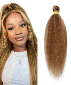 Mechones Rubios Destacados P4/27 Cabello Humano Liso Yaki