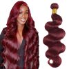 #99J Burgundy Bundles Cabello Humano Onda del Cuerpo 26