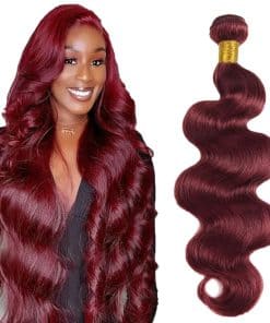 #99J Burgundy Bundles Cabello Humano Onda del Cuerpo 26