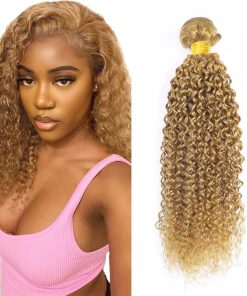 #27 Honey Blonde Bundles Pelo Humano Ondas de Agua 28