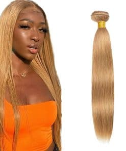 #27 Honey Blonde Bundles Human Hair Straight Bundles 26