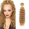 #27 Mechones Rubios Miel Onda Profunda 34 Pulgadas 1 Mechón