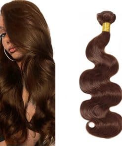 #4 Brown Bundles Cabello Humano Ondas del Cuerpo 26