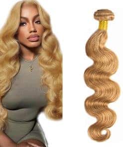 #27 Mechones Rubios Miel Onda del Cuerpo Mechones de