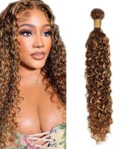 Mechones de agua ondulada rubia P4/27 destacada 28 pulgadas