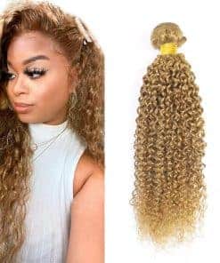 #27 Mechones Rubios de Agua Onda Cabello Humano 32 Pulgadas