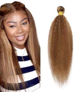 P4/27 Highlight Blonde Bundles Cabello Humano Yaki Straight