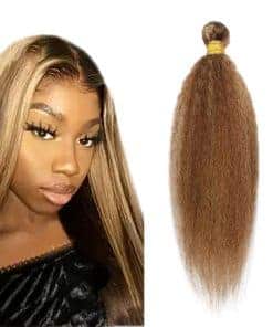 Mechones rubios y resaltados P4/27 de cabello humano liso