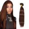 #4 Brown Bundles Cabello Humano Liso 34 Pulgadas 1 Paquete