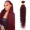 #99J Burgundy Bundles Pelo Humano Onda Profunda 28 Pulgadas