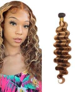 Mechones de Onda Profunda Rubia con Reflejos P4/27,