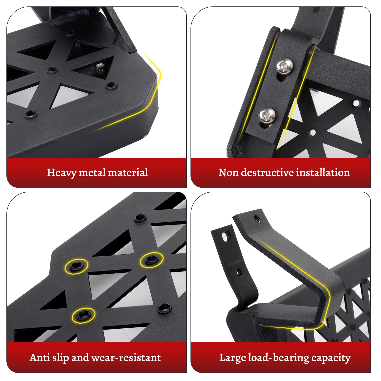 4PCS EZ-Steps Peldaños Auxiliares para Ford Bronco - Imagen 8