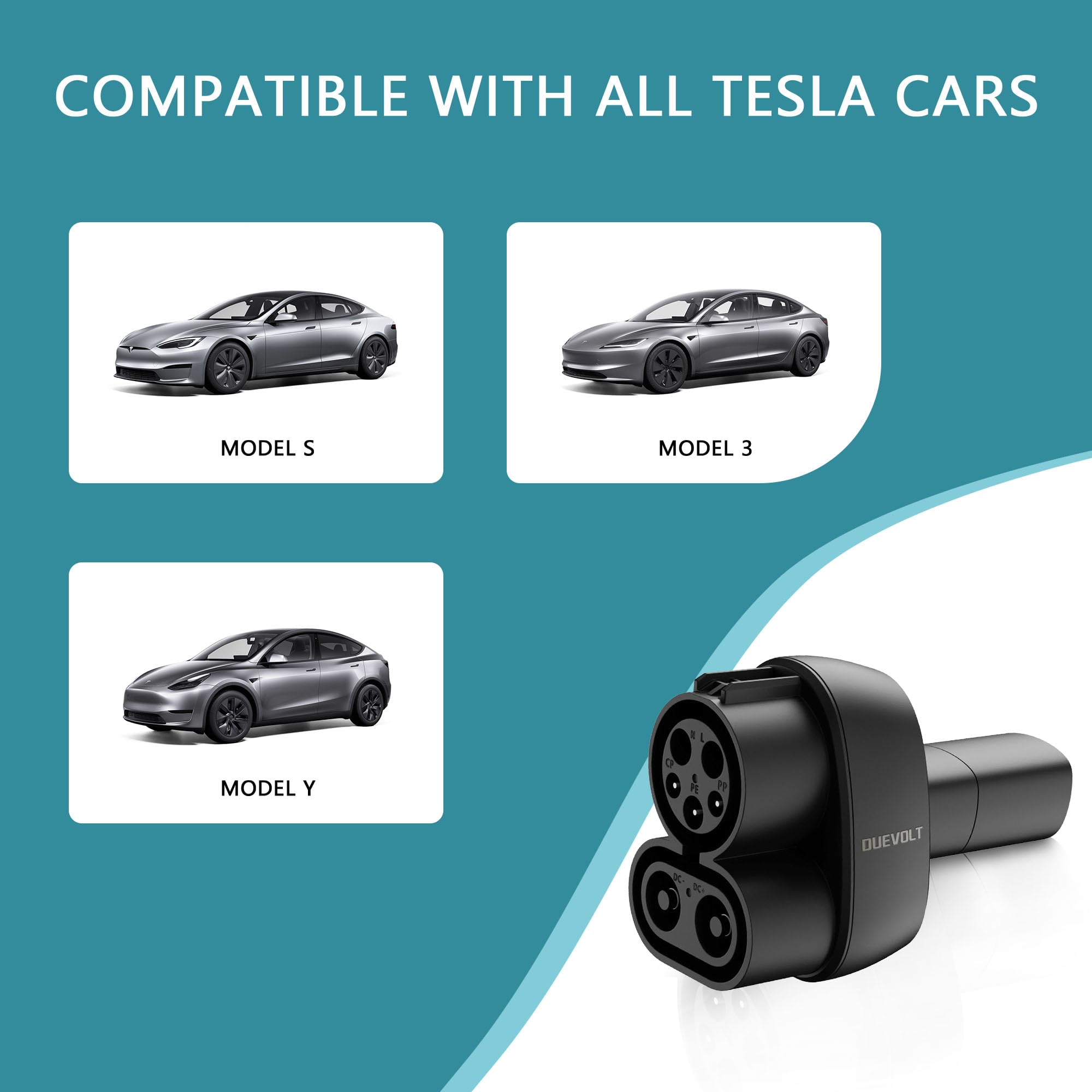 Adaptador de Cargador Duevolt CCS a Tesla, Adaptador - Imagen 4