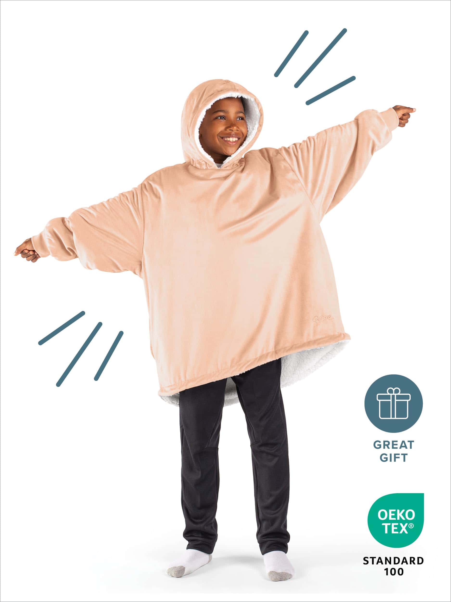 Manta Wearable con Capucha de Sherpa de Bare Home - Manta - Imagen 7